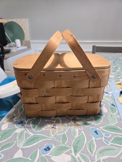 Small picnic basket.