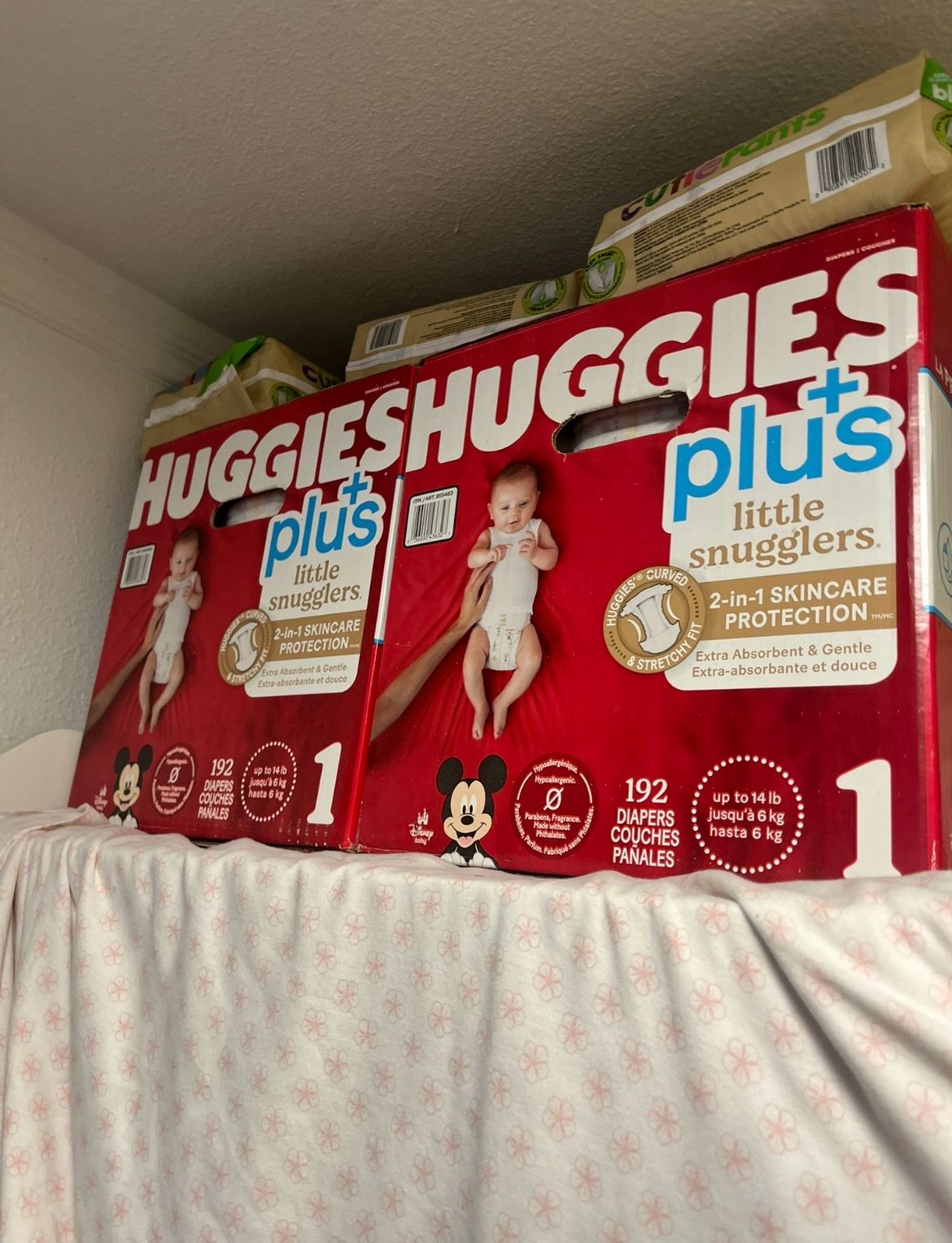 HUGGIES PLUS DIAPERS SIZE 1 ONE