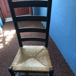 Blue Stained Cane Chair