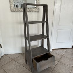 Bookshelf Shelves / Storage Shelf Grey / Book Shelf / Organizer Shelves With Drawer 