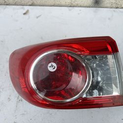 2012 Toyota Corolla Tail Light Left Side