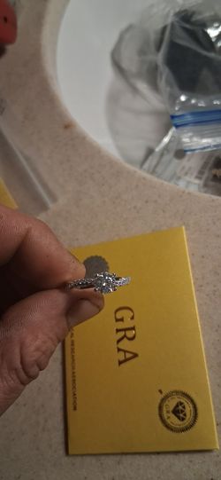 1 CT MOISANITE engagement Ring Size 10 passes Diamond Tester 