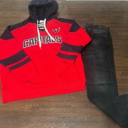 Hoodie Size Large  Jeans  34/32 New Never Worn
