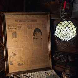 Antique Original 1916 Los Angeles Tribune Newspaper Framed