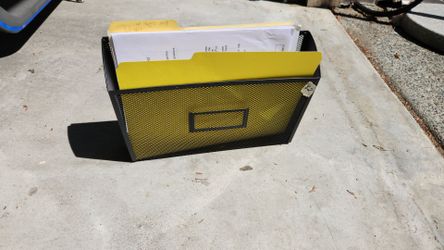Wall mount file bin