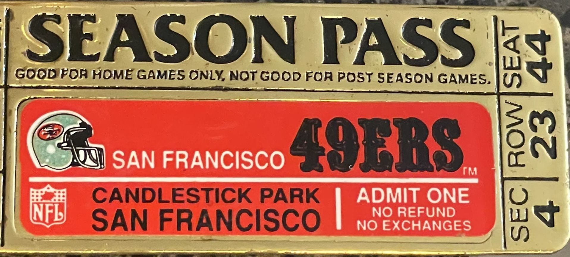 Vintage San Francisco 49ers Collectible Plastic Travel Mug (Cracked)