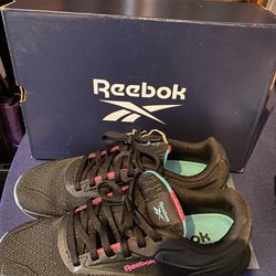 NIB Reebok Nano X4 Sneakers (Black/Bold Cyan/Laser Pink)