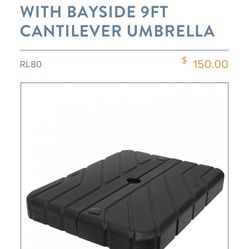 FILLABLE RESIN TWO-SECTION UMBRELLA BASE – COMPATIBLE WITH BAYSIDE 9FT CANTILEVER UMBRELLA 