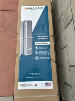 New Williams 50,000 btu Monterey Double Side Wall Heater Furnace 50k Natural Gas