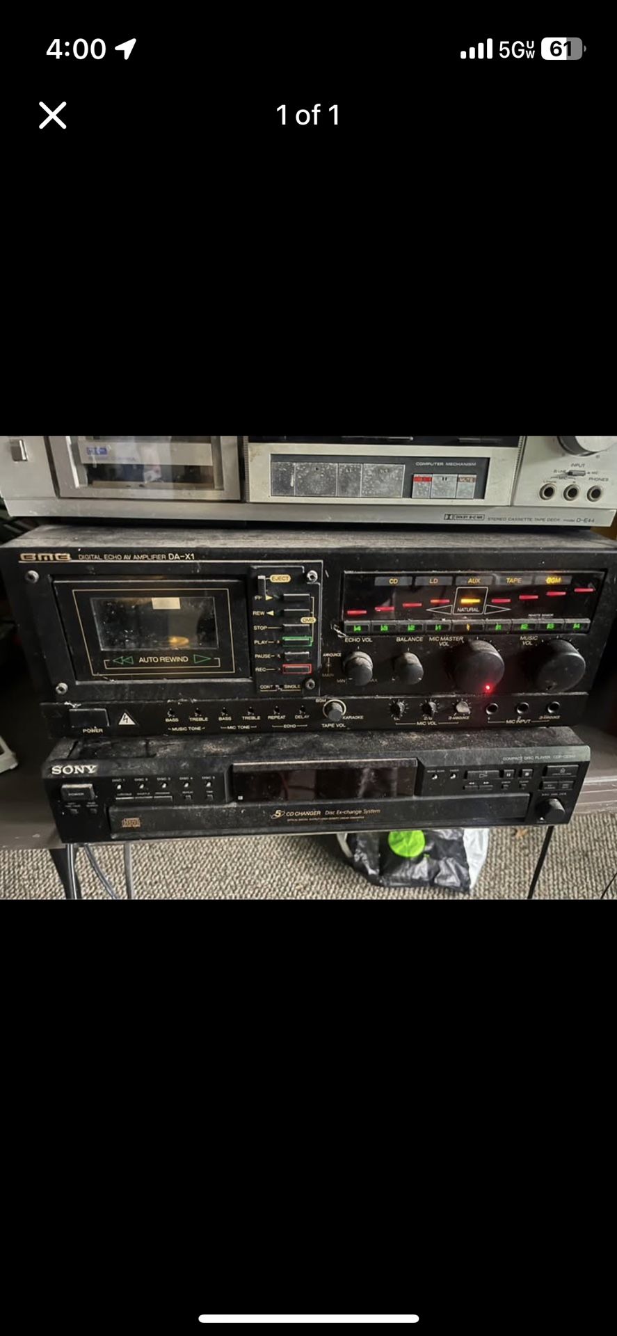 BMB Digital Echo AV Amplifier DA X1 Cassette Deck Karaoke Vintage Working
