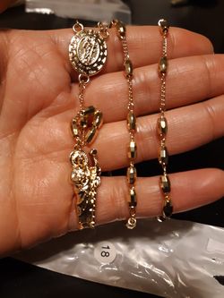 Rosary ,gold plated 14k