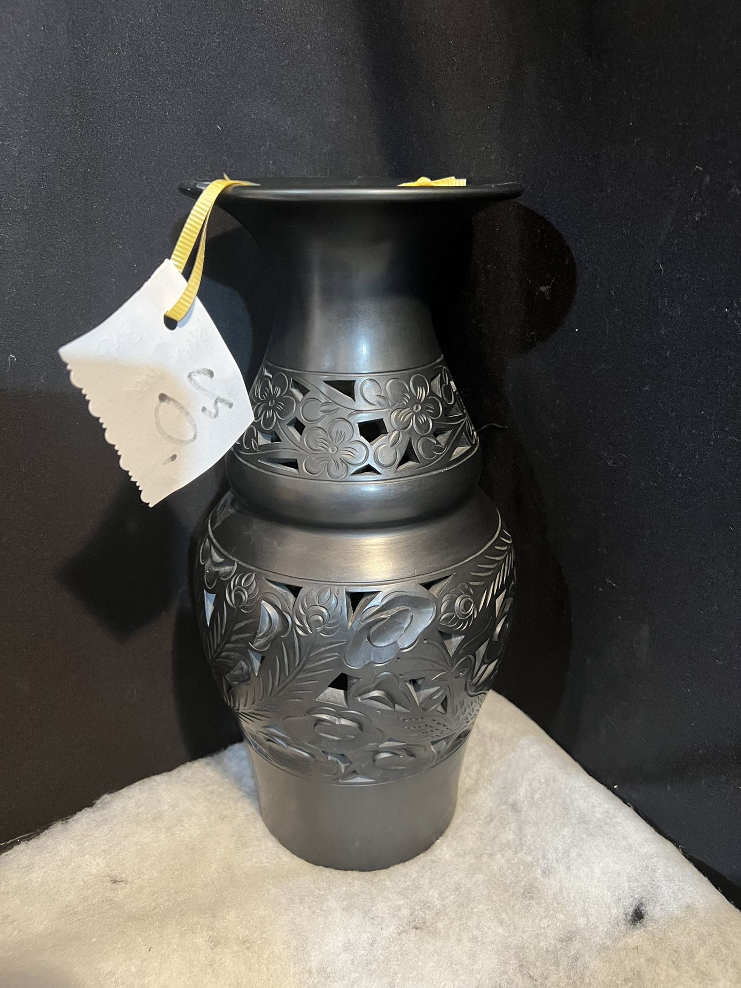 Antique Decorative Black 12 Inch Vase