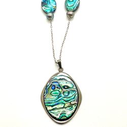 Sterling Station Abalone Necklace