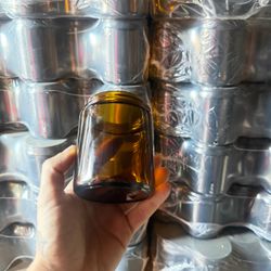 Thick Amber Glass Jars – Bulk Deal!