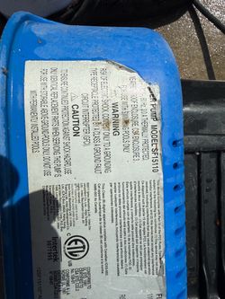 Pump for small above ground pool.