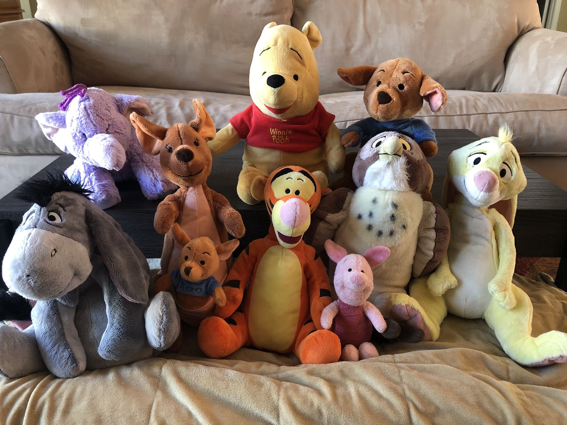 Winnie the Pooh stuffed animal collection