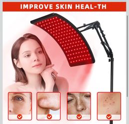 🔥 Red Light Therapy Lamp with Stand – 660nm Red & 850nm Infrared for Face & Body