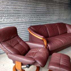 BRAND NEW - BEAUTIFUL CANTONI LUXURY LEATHER SOFA SET