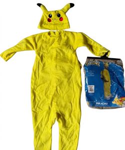 Kid's Pokémon Pikachu Costume with Hat & Packaging – Size Small (4-6)