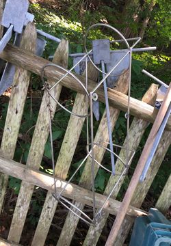 Stainless fender holders for boat marine use.