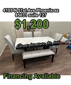 6 pcs dining table set brand new