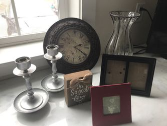 House decor vase frame clock