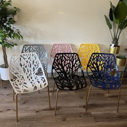 Modern Gold Birch Dining Chairs Pick A Color