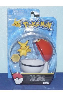 POKEMON Pikachu and Repeat Ball Clip-N-Carry Figure Set *NEW* T18830