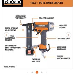 18GA 1-1/2 IN. FINISH STAPLER New no box $45