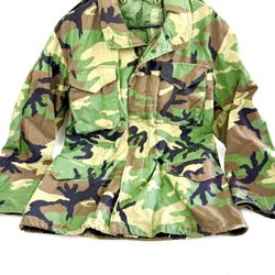 Military Army Cold Weather Field Camouflage Coat 8415-01-099-7836 Medium Long