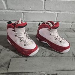 Jordan 9 Retro White Gym Red Size 7C 
