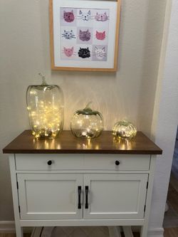 Decorative Fall Glass Pumpkin Set
