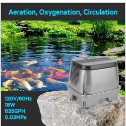 AquaMiracle Super Powerful Linear Air Pump AP-40/AP-60/AP-80 Pond Aerator, Septic Air Pump, Hydroponic Air Pump, Koi Pond Air Pump 635/950/1350GPH, fo