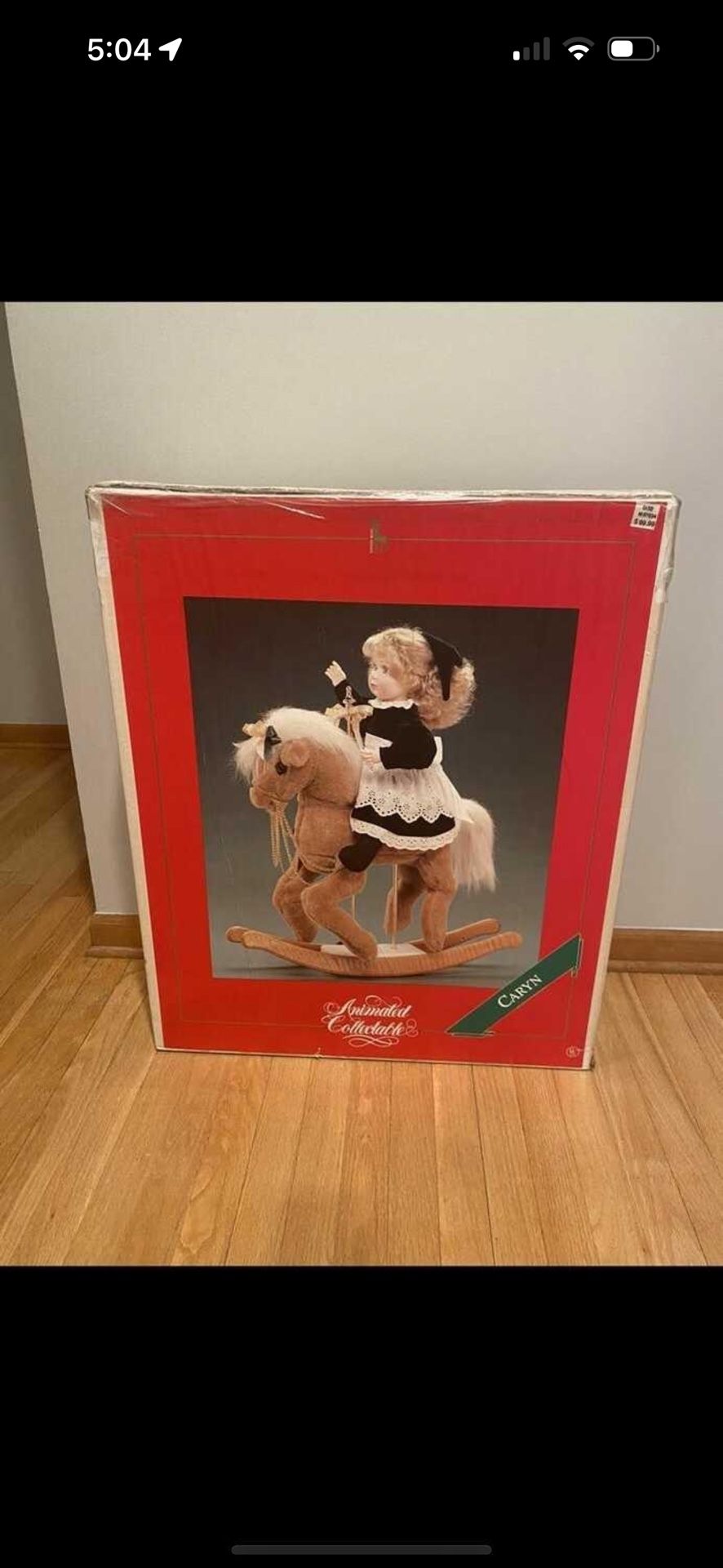 VTG VERY RARE CHRISTMAS SANTAS BEST MOTION ANIMATED ROCKING HORSE DOLL. BRAND NEW