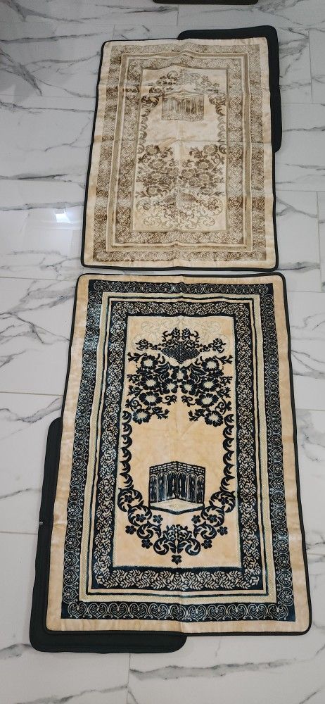 Authentic His and Her Prayer Mats – Elegant Pair Imported from Saudi Arabia