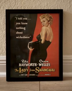 The Lady From Shanghai Framed Poster 14" x 11" Black Z Gallery Frame