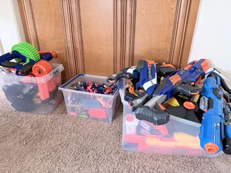 Dart guns, bullets, vests and targets