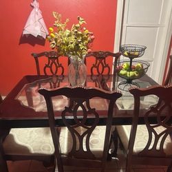 Wooden dining room table