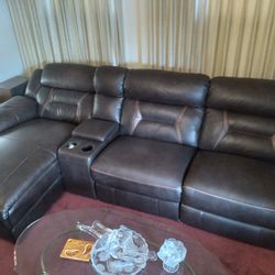 3-Seat Leather Sofa