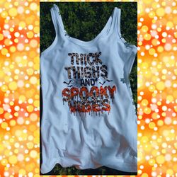 Thick Thighs Spooky Vibes Tank Top