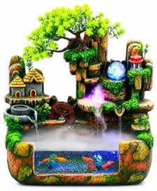 Fuente con Pecera, Casitas y Árbol – Mayoreo $25