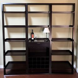 3 Piece Wood Wall Unit Book Shelf