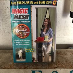 Magic Mesh Screen Door-$8.00- Never Used