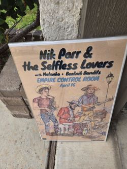 Vintage Nik Parr & The Selfless Lovers Poster