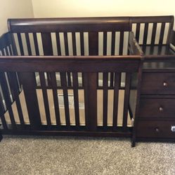 Baby Wood Crib 4 Stages In One