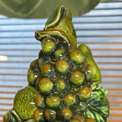 Vintage Inarco E-2379 green ceramic topiary centerpiece Japan 12” stamped