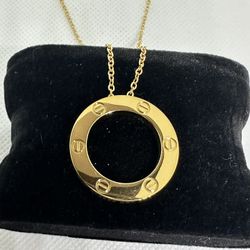 Gold Love Necklace Stainless Steel Gold Plated
