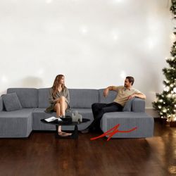 New! Luxurious Soft Touch~ Super Comfy Sofa Sectional! QUEEN SLEEPER !! 