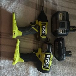 Ryobi impact ranche and dril set (negotiable)