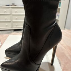 Black Booties Heel Size 8